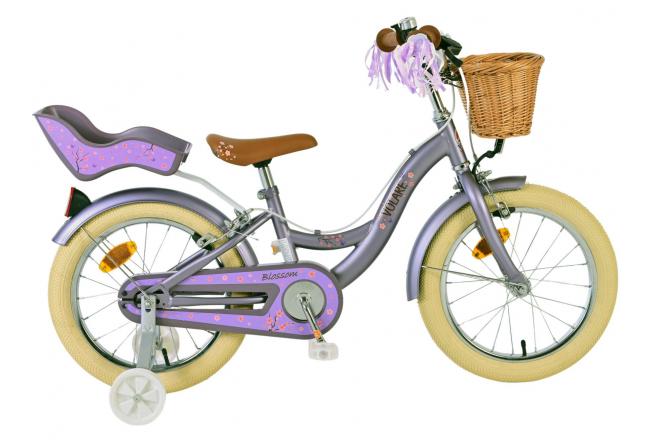 Volare Blossom Kinderfahrrad - Mädchen - 16 Zoll - Lila - Zweihandbremsen [CLONE]
