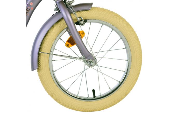 Volare Blossom Kinderfahrrad - Mädchen - 16 Zoll - Lila - Zweihandbremsen [CLONE]