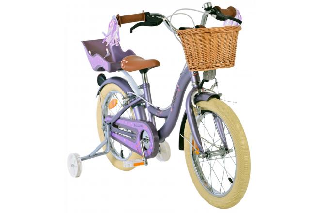 Volare Blossom Kinderfahrrad - Mädchen - 16 Zoll - Lila - Zweihandbremsen [CLONE]