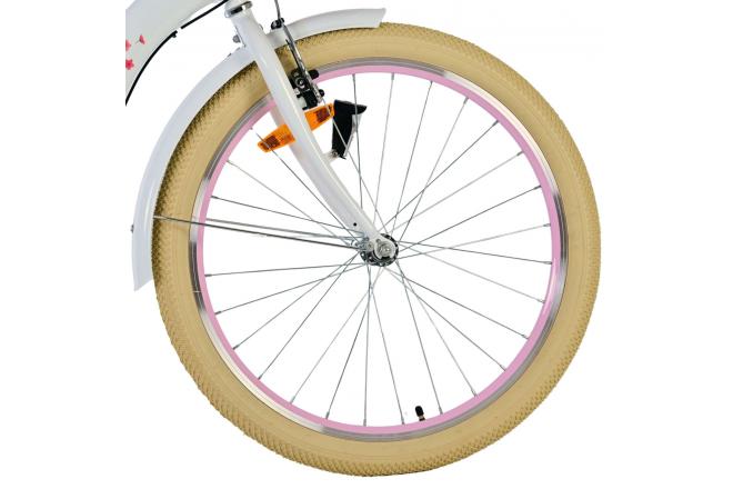 Volare Blossom Kinderfahrrad - Mädchen - 24 Zoll - Weiß - 3 Gänge
