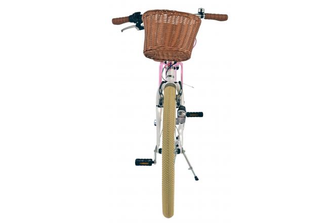 Volare Blossom Kinderfahrrad - Mädchen - 24 Zoll - Weiß - 3 Gänge