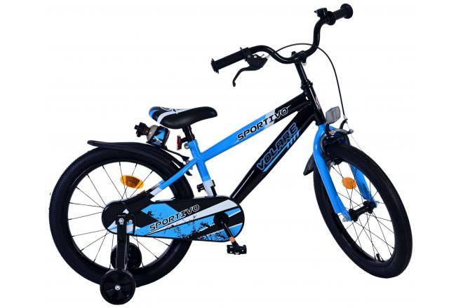 Volare Sportivo Kinderfahrrad - Jungen - 18 Zoll - Blau Schwarz [CLONE]