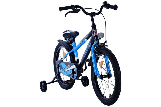 Volare Sportivo Kinderfahrrad - Jungen - 18 Zoll - Blau Schwarz [CLONE]