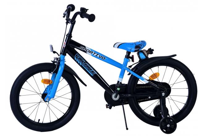 Volare Sportivo Kinderfahrrad - Jungen - 18 Zoll - Blau Schwarz [CLONE]