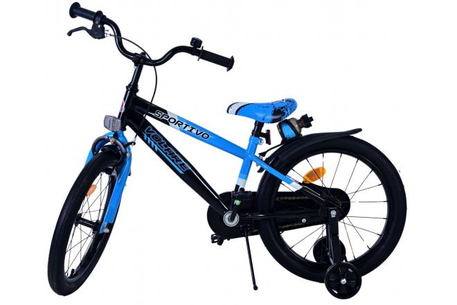 Volare Sportivo Kinderfahrrad - Jungen - 18 Zoll - Blau Schwarz [CLONE]