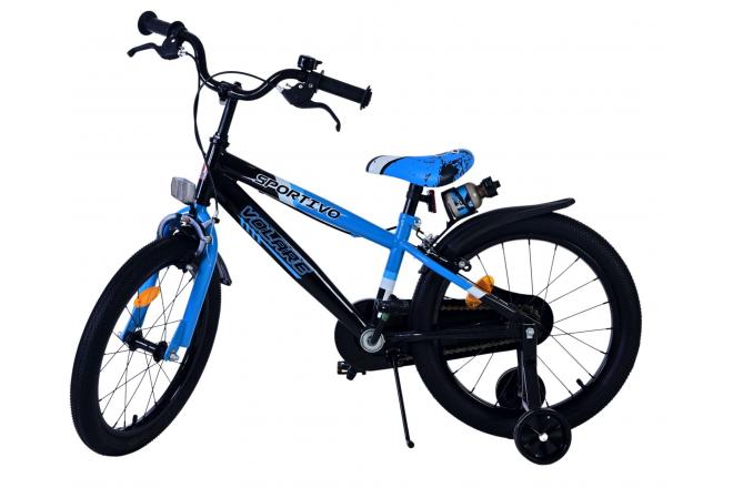Volare Sportivo Kinderfahrrad - Jungen - 18 Zoll - Blau Schwarz - Zweihandbremsen [CLONE]