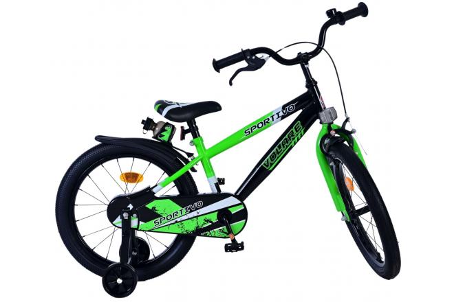 Volare Sportivo Kinderfahrrad - Jungen - 18 Zoll - Grün Schwarz [CLONE]