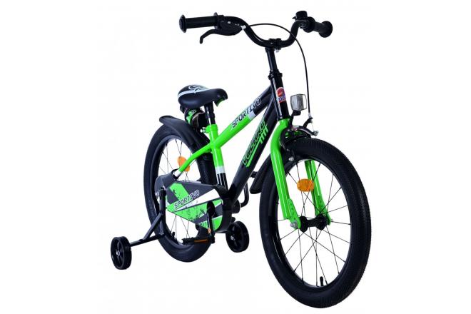 Volare Sportivo Kinderfahrrad - Jungen - 18 Zoll - Grün Schwarz [CLONE]