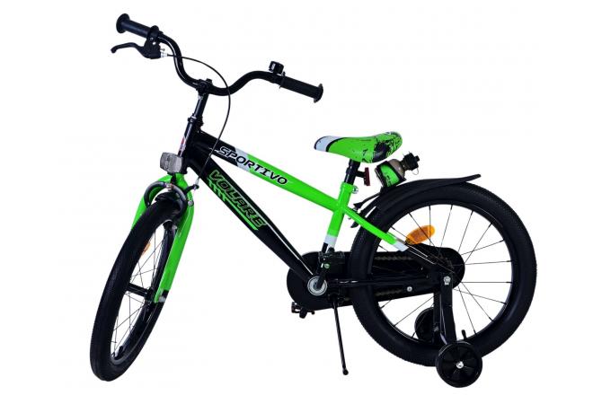 Volare Sportivo Kinderfahrrad - Jungen - 18 Zoll - Grün Schwarz [CLONE]