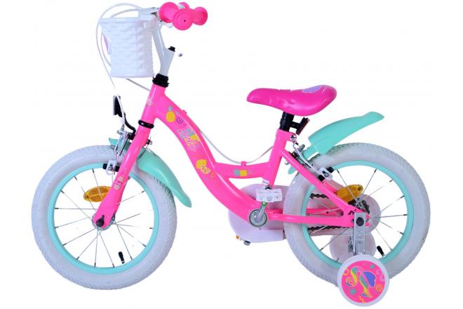 Barbie Kinderfahrrad - Mädchen - 14 Zoll - Rosa - Zweihandbremsen