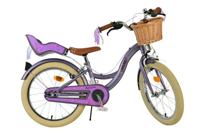 Volare Blossom Kinderfahrrad - Mädchen - 18 Zoll - Lila - Zweihandbremsen [CLONE]