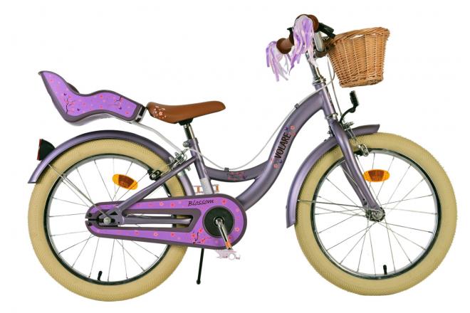 Volare Blossom Kinderfahrrad - Mädchen - 18 Zoll - Lila - Zweihandbremsen [CLONE]