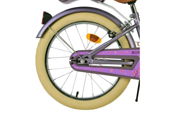 Volare Blossom Kinderfahrrad - Mädchen - 18 Zoll - Lila - Zweihandbremsen [CLONE]