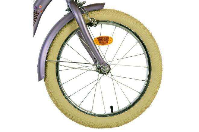 Volare Blossom Kinderfahrrad - Mädchen - 18 Zoll - Lila - Zweihandbremsen [CLONE]