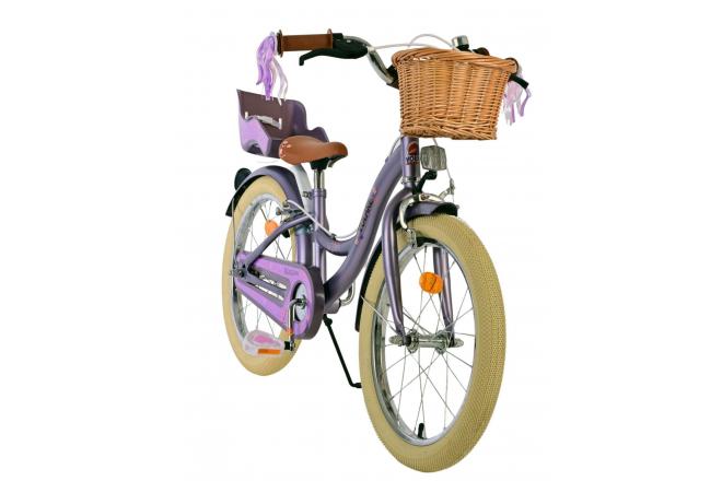 Volare Blossom Kinderfahrrad - Mädchen - 18 Zoll - Lila - Zweihandbremsen [CLONE]