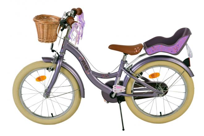 Volare Blossom Kinderfahrrad - Mädchen - 18 Zoll - Lila - Zweihandbremsen [CLONE]