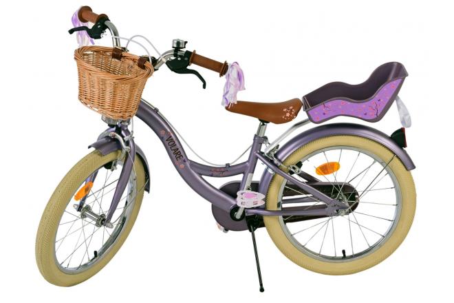 Volare Blossom Kinderfahrrad - Mädchen - 18 Zoll - Lila - Zweihandbremsen [CLONE]