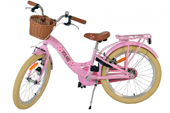 Volare Blossom Kinderfahrrad - Mädchen - 20 Zoll - Rosa - Zweihandbremsen