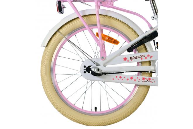 Volare Blossom Kinderfahrrad - Mädchen - 20 Zoll - Weiß - Nexus 3 Gänge