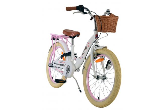 Volare Blossom Kinderfahrrad - Mädchen - 20 Zoll - Weiß - Nexus 3 Gänge