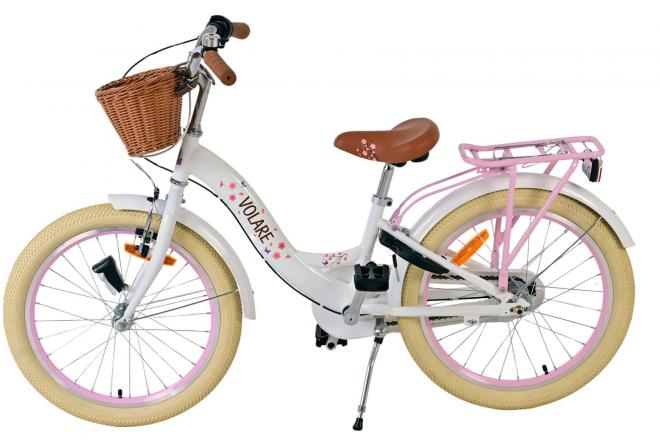 Volare Blossom Kinderfahrrad - Mädchen - 20 Zoll - Weiß - Nexus 3 Gänge