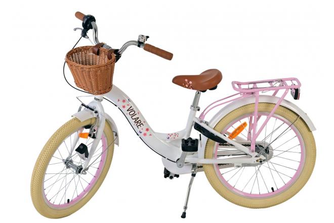Volare Blossom Kinderfahrrad - Mädchen - 20 Zoll - Weiß - Nexus 3 Gänge