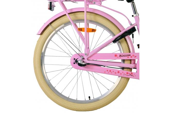 Volare Blossom Kinderfahrrad - Mädchen - 24 Zoll - Rosa - 3 Gänge