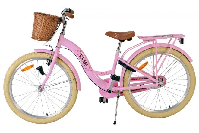 Volare Blossom Kinderfahrrad - Mädchen - 24 Zoll - Rosa - 3 Gänge