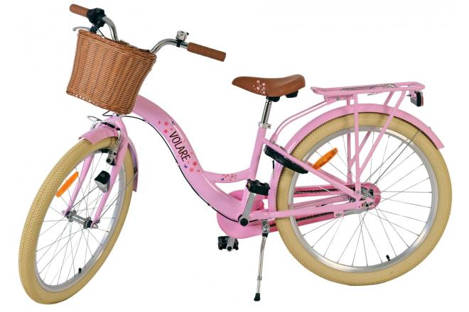 Volare Blossom Kinderfahrrad - Mädchen - 24 Zoll - Rosa - 3 Gänge