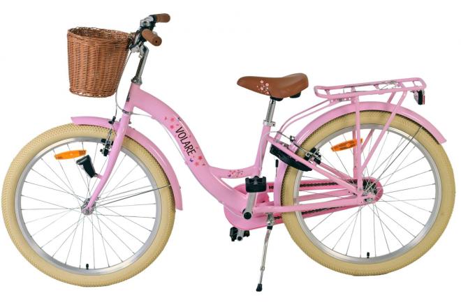Volare Blossom Kinderfahrrad - Mädchen - 24 Zoll - Rosa - Zweihandbremsen