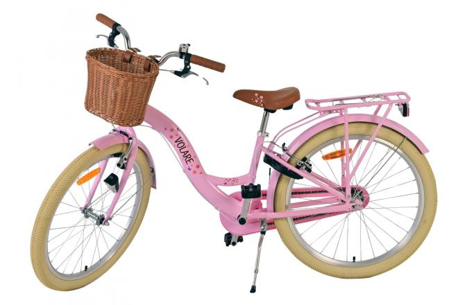 Volare Blossom Kinderfahrrad - Mädchen - 24 Zoll - Rosa - Zweihandbremsen