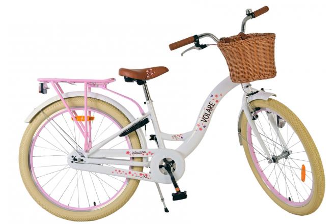 Volare Blossom Kinderfahrrad - Mädchen - 24 Zoll - Weiß