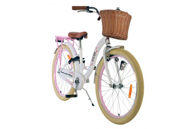 Volare Blossom Kinderfahrrad - Mädchen - 24 Zoll - Weiß