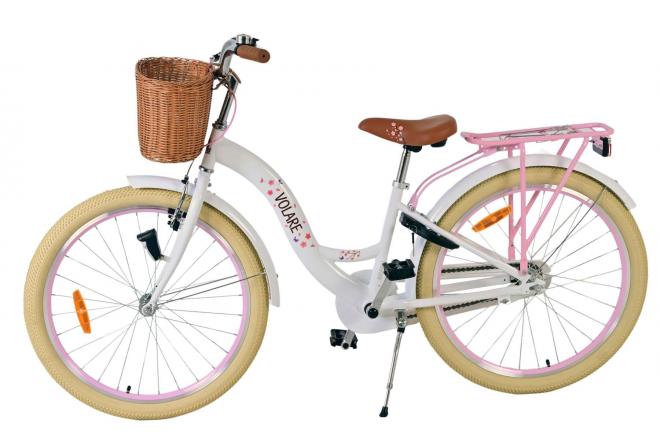 Volare Blossom Kinderfahrrad - Mädchen - 24 Zoll - Weiß