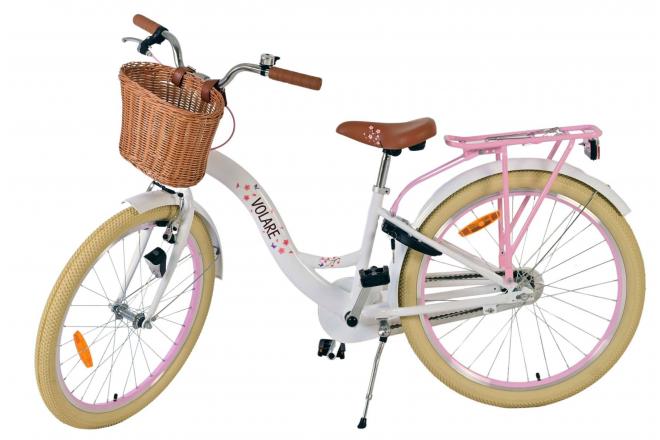 Volare Blossom Kinderfahrrad - Mädchen - 24 Zoll - Weiß