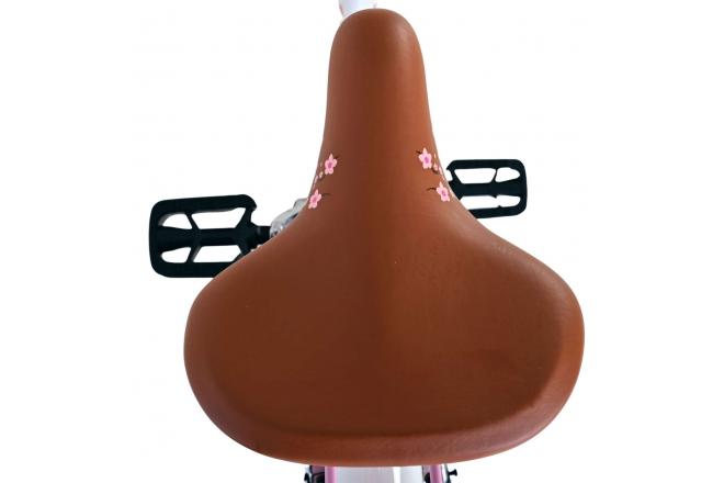 Volare Blossom Kinderfahrrad - Mädchen - 24 Zoll - Weiß - Zwei Handbremsen