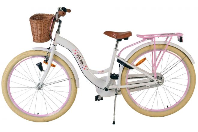 Volare Blossom Kinderfahrrad - Mädchen - 26 Zoll - Weiß - Nexus 3-Gange