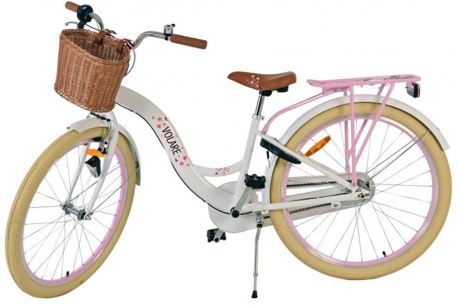 Volare Blossom Kinderfahrrad - Mädchen - 26 Zoll - Weiß - Nexus 3-Gange