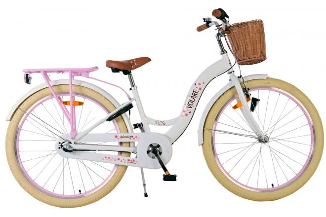 Volare Blossom Kinderfahrrad - Mädchen - 26 Zoll - Weiß - Nexus 3-Gange