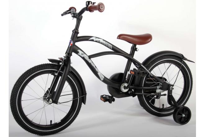 Volare Black Cruiser Kinderfahrrad - Jungen - 16 Zoll - Schwarz