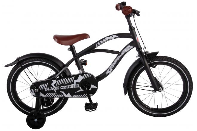 Volare Black Cruiser Kinderfahrrad - Jungen - 16 Zoll - Schwarz